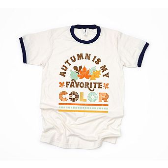 Autumn Is My Favorite Color Colorful Ringer Tee
