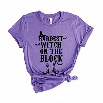 Baddest Witch On The Block Short Sleeve Graphic Tee