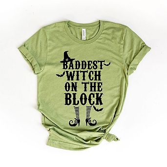 Baddest Witch On The Block Short Sleeve Graphic Tee