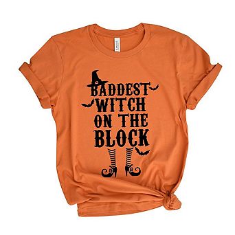 Baddest Witch On The Block Short Sleeve Graphic Tee
