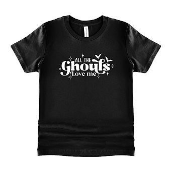 All The Ghouls Love Me Diamonds Youth Short Sleeve Graphic Tee
