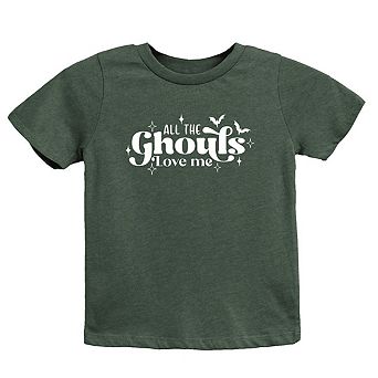 All The Ghouls Love Me Diamonds Youth Short Sleeve Graphic Tee