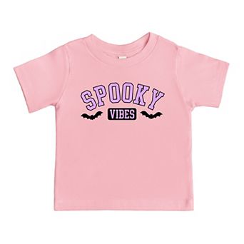 Spooky Vibes Bats - Toddler Short Sleeve Graphic T-Shirt