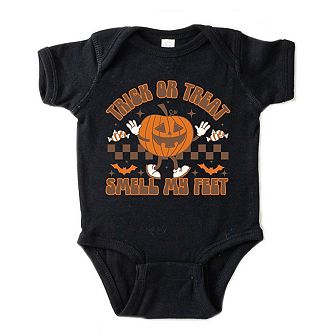 Smell My Feet Checkered Baby Bodysuit