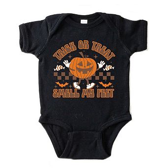 Smell My Feet Checkered Baby Bodysuit