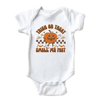 Smell My Feet Checkered Baby Bodysuit