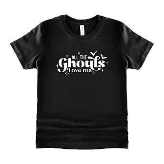 All The Ghouls Love Me Diamonds Toddler Short Sleeve Graphic Tee