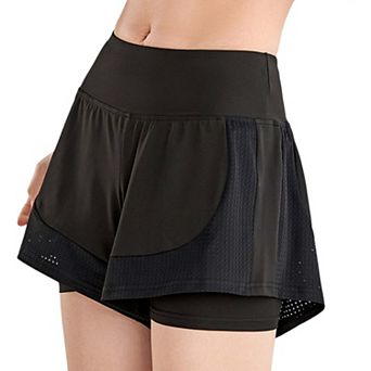 Women's Quick Dry Loose Running Shorts 2-in-1 Gym