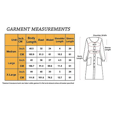 Women's Long-Sleeve Button Down Swing Dress