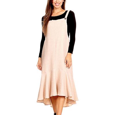 asymmetrical flounce dress Green Satin Asymmetrical Flounce Trim Maternity Midi Dress Small