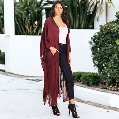 Women's Oversized Breathable Draped Long Cardigan