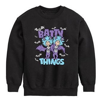 Boys 8-20 Dr. Seuss The Cat in the Hat Batty Things Crew Fleece Sweatshirt