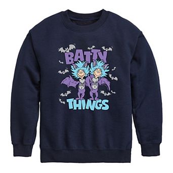Boys 8-20 Dr. Seuss The Cat in the Hat Batty Things Crew Fleece Sweatshirt