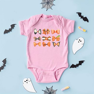 Coquette Girl Halloween Bow Chart Baby Bodysuit