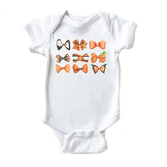 Coquette Girl Halloween Bow Chart Baby Bodysuit
