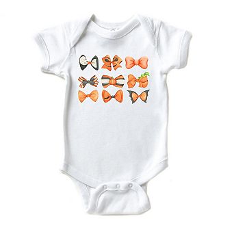Coquette Girl Halloween Bow Chart Baby Bodysuit