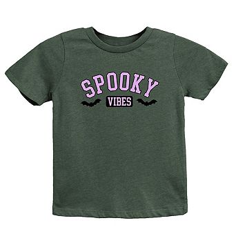Spooky Vibes Bats Youth Short Sleeve Graphic Tee