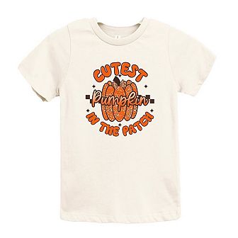 Cutest Pumpkin Leopard Print Toddler Short Sleeve Graphic Tee