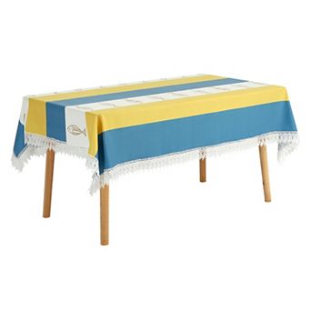 Lace Tablecloth Rectangle Decor Macrame Polyester Table Cover For Kitchen Party Picnic 51"x71"