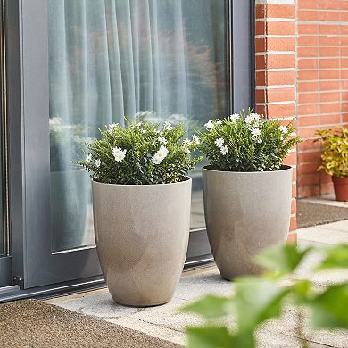 Glitzhome Set Of 2 Planters For Outdoor Plants