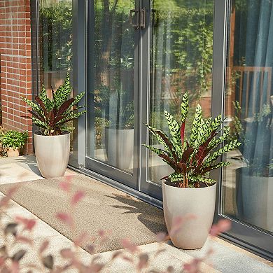 Glitzhome Set Of 2 Planters For Outdoor Plants