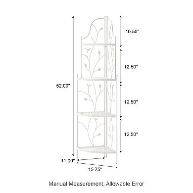 Glitzhome Metal Corner Shelf Plant Stand