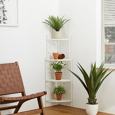 Glitzhome Metal Corner Shelf Plant Stand