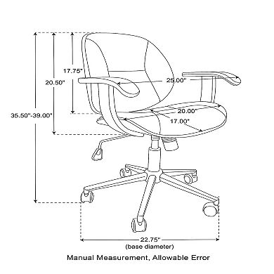 Glitzhome Home Office Chair With Arm