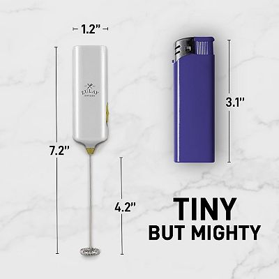 Zulay Kitchen Powerful Mini Milk Frother Handheld - Electric Hand