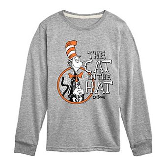 Boys 8-20 Dr. Seuss The Cat in the Hat Skeleton Cat Long Sleeve Graphic Tee