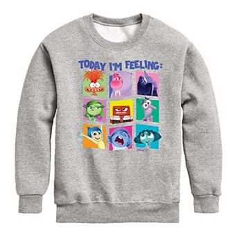 Disney / Pixar's Inside Out 2 Boys 8-20 Today I'm Feeling Grid Fleece Sweatshirt