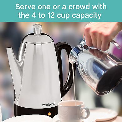 West Bend West Bend Stainless Steel 12-Cup Coffee Percolator