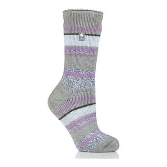 Women's Heat Holders Original 7x Warmer Stripe Crew Socks