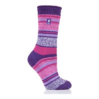 Women's Heat Holders Original 7x Warmer Stripe Crew Socks