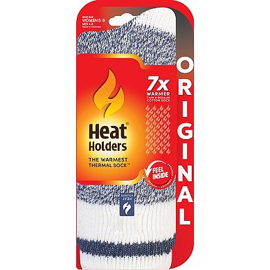 Women's Heat Holders Original 7x Block Twist Crew Socks