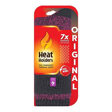 Women's Heat Holders Original 7x Warmer Block Twist Crew Socks