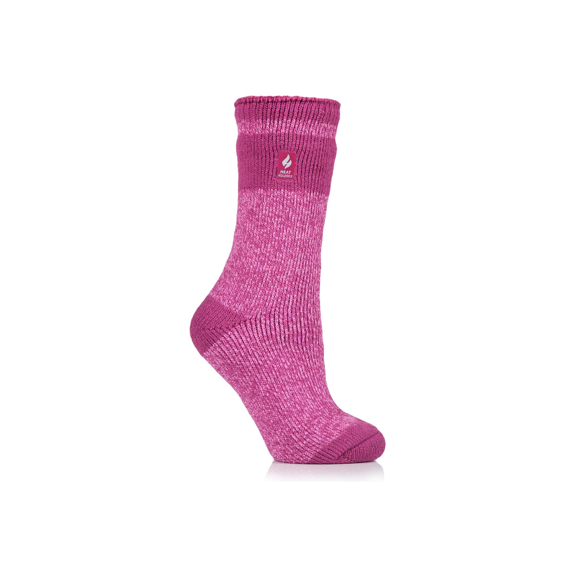 Womens Heat Holders Original 7x Warmer Block Twist Crew Socks, Size: 5-9, 