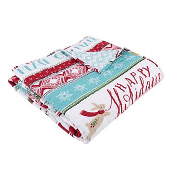 Levtex Home Ho Ho Holidays Quilted Throw Blanket