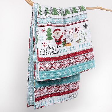 Levtex Home Ho Ho Holidays Quilted Throw Blanket