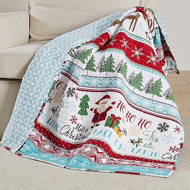 Levtex Home Ho Ho Holidays Quilted Throw Blanket