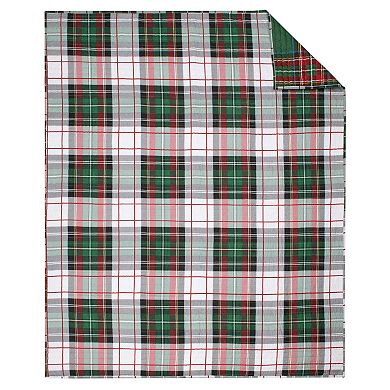 Levtex Home Spencer Plaid Green Quilted Throw Blanket