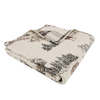 Levtex Home Lodge Toile Quilted Throw Blanket
