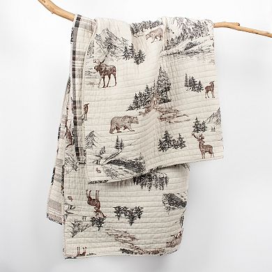 Levtex Home Lodge Toile Quilted Throw Blanket
