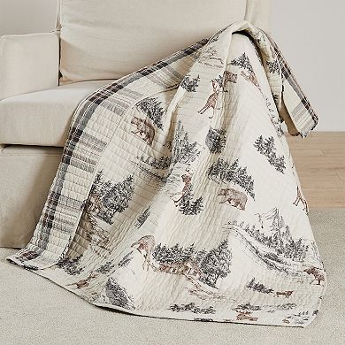 Levtex Home Lodge Toile Quilted Throw Blanket