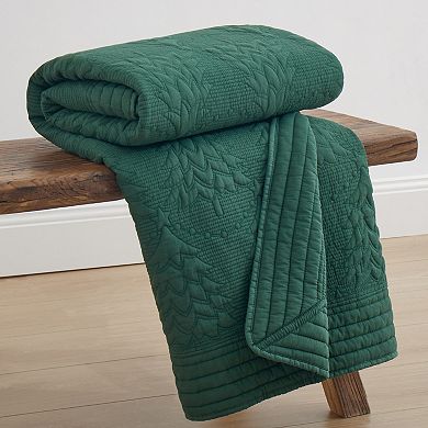 Levtex Home O Christmas Tree Quilted Throw Blanket