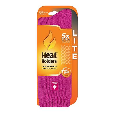 Women's Heat Holders Lite 5x Warmer Solid Crew Socks