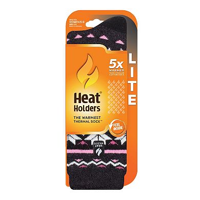 Women's Heat Holders Lite 5x Warmer Fairisle Crew Socks
