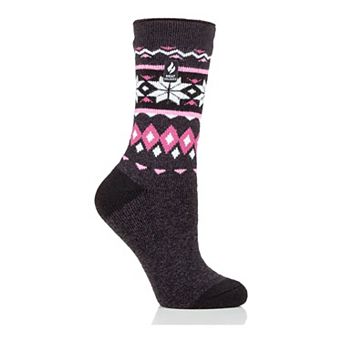 Women's Heat Holders Lite 5x Warmer Fairisle Crew Socks