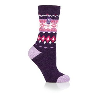 Women's Heat Holders Lite 5x Warmer Fairisle Crew Socks