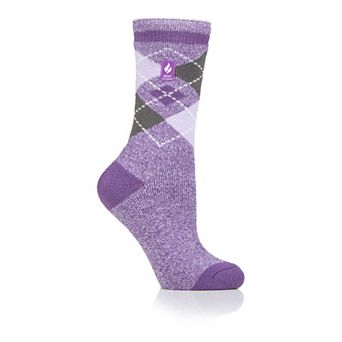 Women's Heat Holders Lite 5x Warmer Argyle Crew Socks